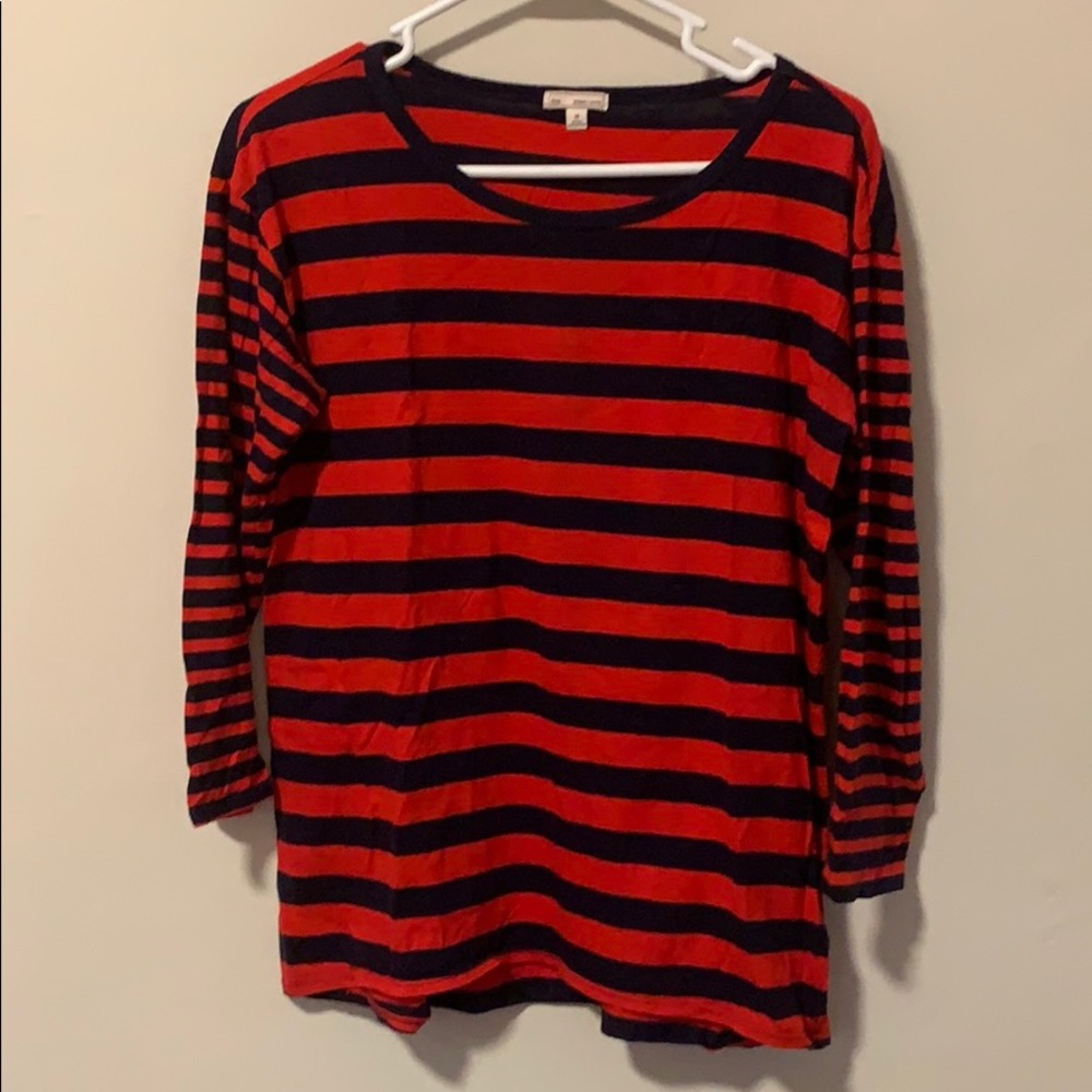 Gap blue and red striped 3/4 sleeve